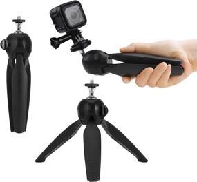 img 2 attached to 📸 CamKix Premium 3-in-1 Tripod Base and Hand Stabilizer Grip for GoPro Hero 8 Black, 7, 6, 5, Session, Hero 4, DJI Osmo Action Cams, Smartphone