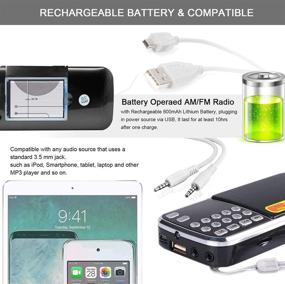 img 1 attached to NCR AM FM Digital Battery Rechargeable Portable Radio