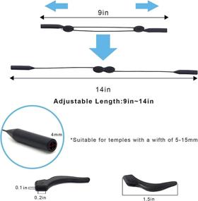 img 1 attached to Adjustable HDZW Universal Sunglasses Hook 4Pairs