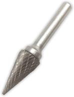 🔧 sm-5 25 degree pointed cone shape tungsten carbide burr file (1/2" cutting dia x 1" cutting length) - high-performance tool for precise metal shaping - 1pcs logo