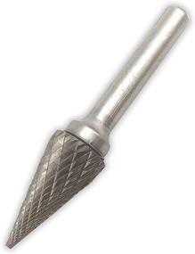 img 4 attached to 🔧 SM-5 25 Degree Pointed Cone Shape Tungsten Carbide Burr File (1/2" Cutting dia X 1" Cutting Length) - High-Performance Tool for Precise Metal Shaping - 1pcs