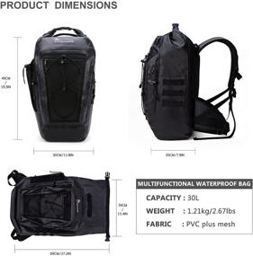 img 3 attached to Waterproof Dry Bag 20/30L by MOUNTAINTOP - Ideal for Kayaking, Boating, Swimming, Floating, Fishing, Hiking, Camping, Travel, Beach