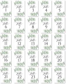 img 3 attached to 🌿 Exquisite Greenery Eucalyptus Table Number Signs - Perfect for Weddings, Parties, and Restaurants - Elegant Calligraphy and Reusable Frame Stand - 1-25 Double Sided, 4x6 Size