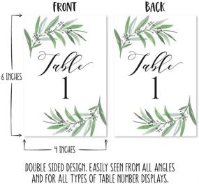 img 2 attached to 🌿 Exquisite Greenery Eucalyptus Table Number Signs - Perfect for Weddings, Parties, and Restaurants - Elegant Calligraphy and Reusable Frame Stand - 1-25 Double Sided, 4x6 Size