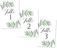 🌿 exquisite greenery eucalyptus table number signs - perfect for weddings, parties, and restaurants - elegant calligraphy and reusable frame stand - 1-25 double sided, 4x6 size logo