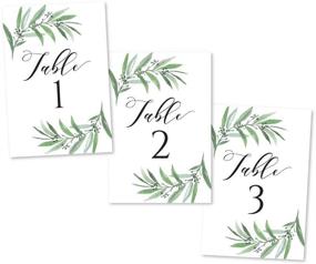img 4 attached to 🌿 Exquisite Greenery Eucalyptus Table Number Signs - Perfect for Weddings, Parties, and Restaurants - Elegant Calligraphy and Reusable Frame Stand - 1-25 Double Sided, 4x6 Size