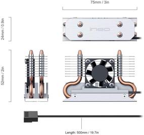 img 1 attached to Ineo M.2 2280 SSD Ракетный радиатор с внутренним вентилятором охлаждения [M3]