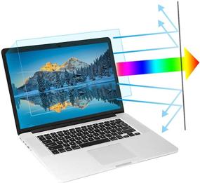 img 4 attached to 💻 Premium 2PCS Blue Light Filter Screen Protectors for MacBook Pro 13 A1706 A1708 A1989 A2159 A2289 A2251 A2338 - Ultimate Eye Protection and Glare Reduction!