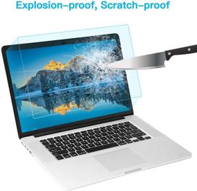 img 1 attached to 💻 Premium 2PCS Blue Light Filter Screen Protectors for MacBook Pro 13 A1706 A1708 A1989 A2159 A2289 A2251 A2338 - Ultimate Eye Protection and Glare Reduction!
