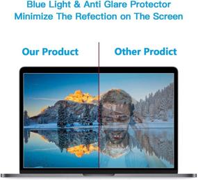 img 2 attached to 💻 Premium 2PCS Blue Light Filter Screen Protectors for MacBook Pro 13 A1706 A1708 A1989 A2159 A2289 A2251 A2338 - Ultimate Eye Protection and Glare Reduction!