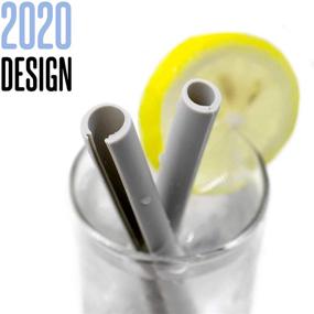img 3 attached to 🥤 NO BRUSH NEEDED: Easy-to-Clean Resealable Silicone Straws - BPA-Free Non-Toxic - Reusable Collapsible Straw (6-Pack, 9.8 inches)