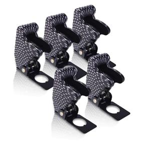 img 4 attached to MGI SpeedWare Safety Flip Covers For Toggle Bat-Handle Switch 5-Pack (Carbon)