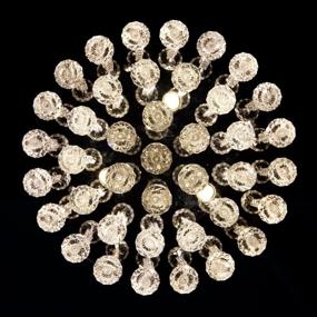 img 1 attached to ZEEFO Crystal Chandelier: Elegant Flush Mount Lighting for Hallway, Bedroom, and More - Silver 11.8 Inches Diameter