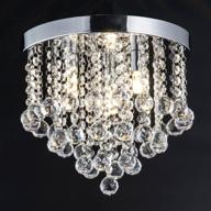 zeefo crystal chandelier: elegant flush mount lighting for hallway, bedroom, and more - silver 11.8 inches diameter логотип