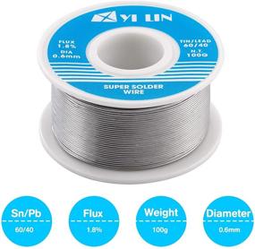 img 3 attached to YI LIN 60/40 Solder Tin Lead Rosin Core Solder Wire - Ideal for Electrical Soldering (0.6mm/100g), Enhanced SEO