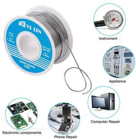 img 1 attached to YI LIN 60/40 Solder Tin Lead Rosin Core Solder Wire - Ideal for Electrical Soldering (0.6mm/100g), Enhanced SEO