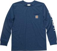 одежда для мальчиков carhartt heather: 👕 комфортные футболки с круглым вырезом "crewneck логотип