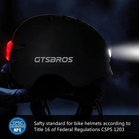 img 3 attached to 🚲 GTSBROS Urban Commuter Bike Helmet: USB Rechargeable Lights & Rear LED Light, Adjustable for Men/Women