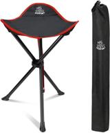 deerfamy folding camping tripod stools: portable 3-legged tall slacker chairs for outdoor activities with storage bag логотип