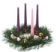 exquisite roman golden pine cone advent 🌲 wreath with purple ribbon - perfect for christmas decorations logo