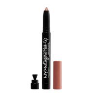 nyx professional makeup lip lingerie push-up plumping lipstick - long lasting brown spice pink shade logo