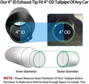 img 3 attached to Exhaust MONOKING Universal Tailpipes Outlet Replacement Parts