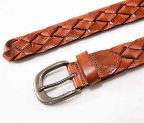 img 1 attached to Belts Leather Briaded Casual Unisex