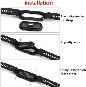 img 3 attached to KOMI Compatible For Xiaomi Mi Band 4/3 Strap Bracelet Sports Wrist Strap Colorful Wristband Replacement For Mi Band 4/Mi Band 3 Smart Accessories(Black/White)