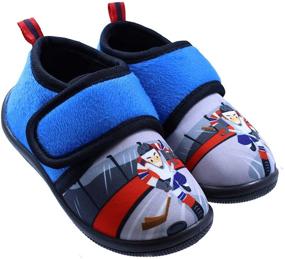 img 4 attached to Black White Toddler Daycare Slippers Boys' Shoes