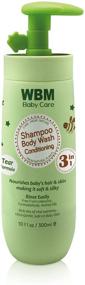 img 4 attached to 🧴 WBM Care Kids 3 in 1 Shampoo Conditioner And Body Wash: Nourishing Baby Hair & Skin - 10 oz