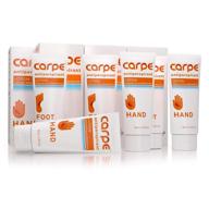 🚗 carpe antiperspirant hand and foot lotion package deal (save 33%: 3 hand and 3 foot tubes) - prevent sweaty hands and feet, dermatologist-recommended, best value logo