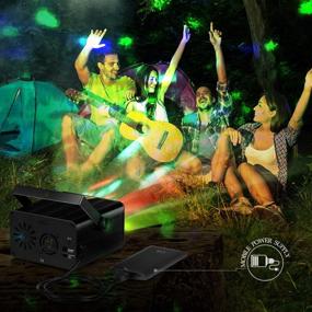 img 1 attached to 🎉 Black Disco Ball Lights with Sound Activated Bluetooth Speaker - Flysight Rotating LED Party Lights