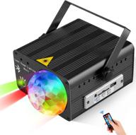 🎉 black disco ball lights with sound activated bluetooth speaker - flysight rotating led party lights логотип