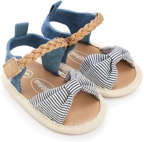 img 1 attached to 👶 Comfortable and Stylish TIMATEGO Infant Baby Girls Sandals: Non Slip Soft Sole T-Strap Flip Flops for First Walkers, 3-18 Months