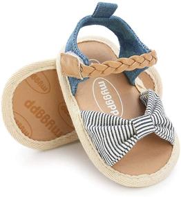 img 2 attached to 👶 Comfortable and Stylish TIMATEGO Infant Baby Girls Sandals: Non Slip Soft Sole T-Strap Flip Flops for First Walkers, 3-18 Months