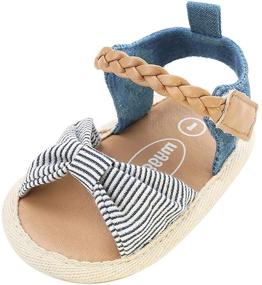 img 4 attached to 👶 Comfortable and Stylish TIMATEGO Infant Baby Girls Sandals: Non Slip Soft Sole T-Strap Flip Flops for First Walkers, 3-18 Months