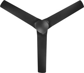 img 1 attached to 🌀 Enhance Your Space with the Mocha Indoor and Outdoor 3-Blade Smart Ceiling Fan - 54in Matte Black, Remote Control Included