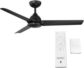 img 3 attached to 🌀 Enhance Your Space with the Mocha Indoor and Outdoor 3-Blade Smart Ceiling Fan - 54in Matte Black, Remote Control Included