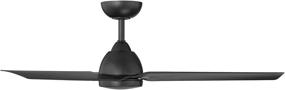 img 2 attached to 🌀 Enhance Your Space with the Mocha Indoor and Outdoor 3-Blade Smart Ceiling Fan - 54in Matte Black, Remote Control Included