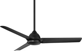 img 4 attached to 🌀 Enhance Your Space with the Mocha Indoor and Outdoor 3-Blade Smart Ceiling Fan - 54in Matte Black, Remote Control Included