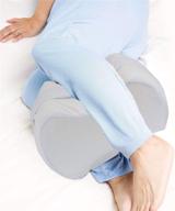 ultimate comfort: ergonomic knee pillow for side sleepers - memory foam for spine alignment & back pain relief - soft cover with stabilizing strap - achieve deep night’s sleep with the knee wedge pillow logo