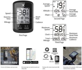 img 3 attached to 🚴 Водонепроницаемый беспроводной велокомпьютер - GPS спидометр для шоссейных велосипедов с Bluetooth и ANT+, идеальный для велокомпьютеров.