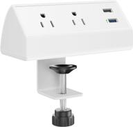 💡 cccei fast charging desk clamp power strip – convenient qc3.0 usb port, surge protector, 500j protection, white logo
