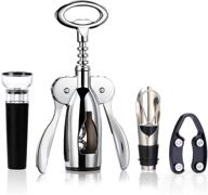 🍷 compact stainless steel wine opener - drincarier corkscrew with foil cutter and wine stopper логотип