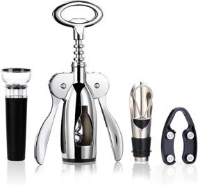 img 4 attached to 🍷 Compact Stainless Steel Wine Opener - Drincarier Corkscrew with Foil Cutter and Wine Stopper