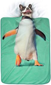 img 2 attached to 🐧 Genuine Fred HOWLIGANS Exotic PET Blanket in Fun Penguin Print: A Cozy Accessory for Your Beloved Pets
