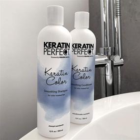 img 2 attached to Keratin Perfect Color Travel Duo: Shampoo & Conditioner for Color Treated Hair - Softens, Protects & Prolongs Keratin Treatment - 3.4 Oz