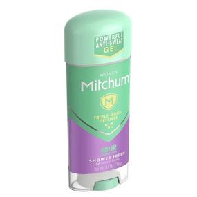 img 2 attached to 💦 Stay Fresh All Day with Mitchum Women Gel Antiperspirant Deodorant, Shower Fresh, 3.4oz.