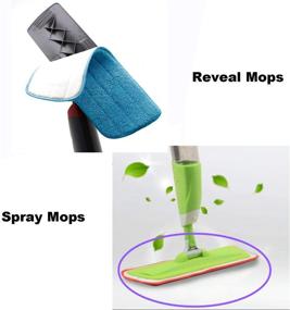 img 1 attached to 🧹 Pack of 4 Microfiber Mop Head Replacements for Spray and Reveal Mops - Ideal for Wet & Dry Home and Commercial Cleaning Needs.