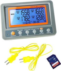 img 3 attached to Gain Express AZ Instruments 4-Channel K Type Thermometer with SD Card Data Logger, Thermocouple Temperature Measurement, and 2 Bead Type K-Thermocouple Probes